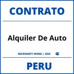Contrato De Alquiler De Auto en WORD Peru