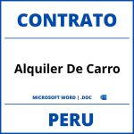 Contrato De Alquiler De Carro WORD Peru