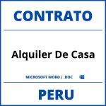 Contrato De Alquiler De Casa en formato WORD Peru