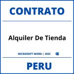 Contrato De Alquiler De Tienda en formato WORD Peru