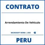 Contrato De Arrendamiento De Vehiculo WORD Peru