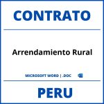 Contrato De Arrendamiento Rural WORD Peru