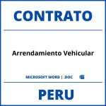 Contrato De Arrendamiento Vehicular en WORD Peru