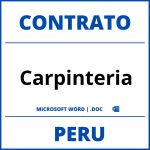 Contrato De Carpinteria WORD Peru