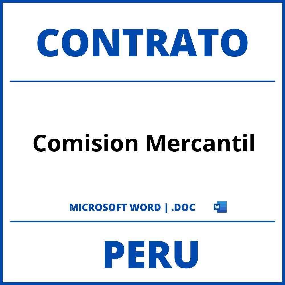 Contrato De Comisión Mercantil