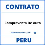 Contrato De Compraventa De Auto WORD Peru