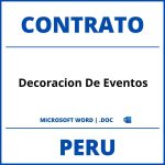 Contrato De Decoración De Eventos en WORD Peru
