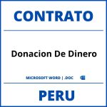 Contrato De Donación De Dinero en WORD Peru