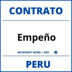 Contrato De Empeño en WORD Peru