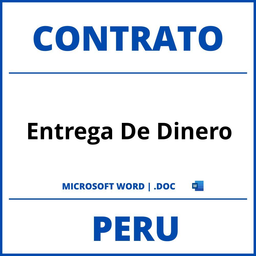 Contrato De Entrega De Dinero