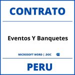 Contrato Para Eventos Y Banquetes WORD Peru