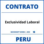 Contrato De Exclusividad Laboral en formato WORD Peru
