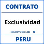 Contrato De Exclusividad Modelo en formato WORD Peru