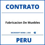 Contrato De Fabricación De Muebles WORD Peru
