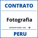 Contrato De Fotografia en formato WORD Peru