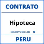 Contrato De Hipoteca WORD Peru