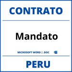 Contrato De Mandato WORD Peru