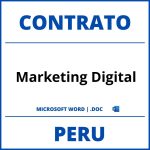 Contrato De Marketing Digital en formato WORD Peru