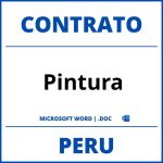 Contrato De Pintura en formato WORD Peru