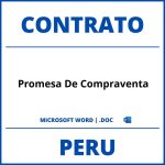 Contrato De Promesa De Compraventa en formato WORD Peru