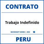 Contrato De Trabajo Indefinido en formato WORD Peru