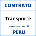 Contrato De Transporte en formato WORD Peru