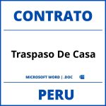 Contrato De Traspaso De Casa en WORD Peru