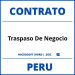 Contrato De Traspaso De Negocio WORD Peru